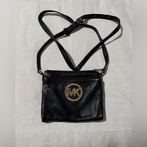 Michael Kors black organizer crossbody